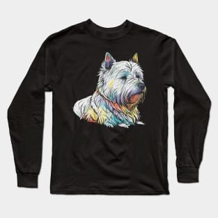 West Highland White Terrier Art Long Sleeve T-Shirt